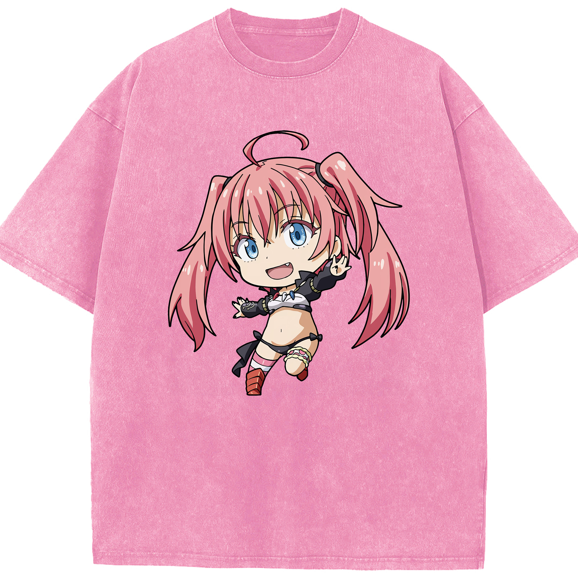（画像用） 転スラ Regarding Reincarnated to Slime 綿100% ヴィンテージ風 半袖Tシャツ（フロントプリント）
